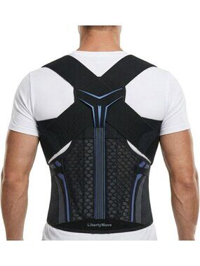 Adjustable Back Support Brace for Men - Posture Corrector & Pain Relief Aid